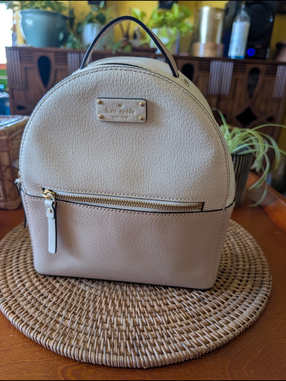 kate spade Cream & Taupe Mini Backpack Tote
